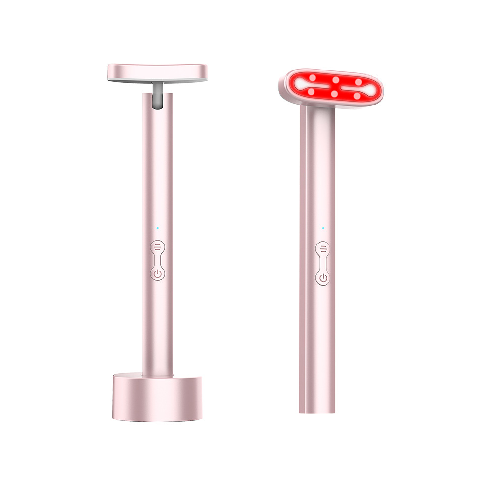 Chronus Red/Light Therapy Wand For Face And Neck, 7 Colors Led Facial Therapy Face Eye Beauty Tool At Home(Pink)