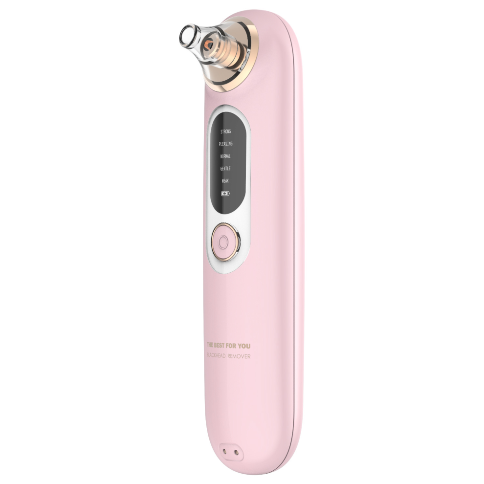 Chronus Facial Blackhead Remover Pore Vacuum Kit, 5-Level Adjustable Suction Blackhead Extraction Tool, Facial Suction Pore Cleaner(Pink)