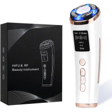 Máquina Facial Hifu 3 em 1: Remoção de Rugas Ultrassom Rf Ems Rejuvenescimento Da Pele Antienvelhecimento Branco