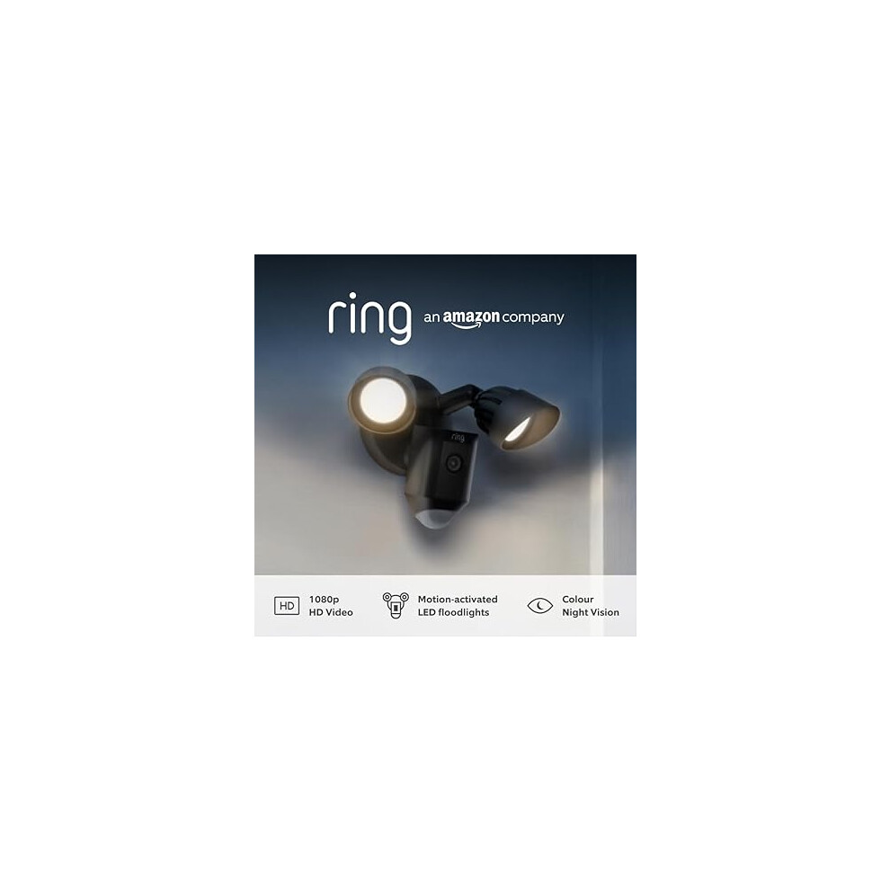 Ring Floodlight Cam Wired Plus by Amazon | Security Camera Black