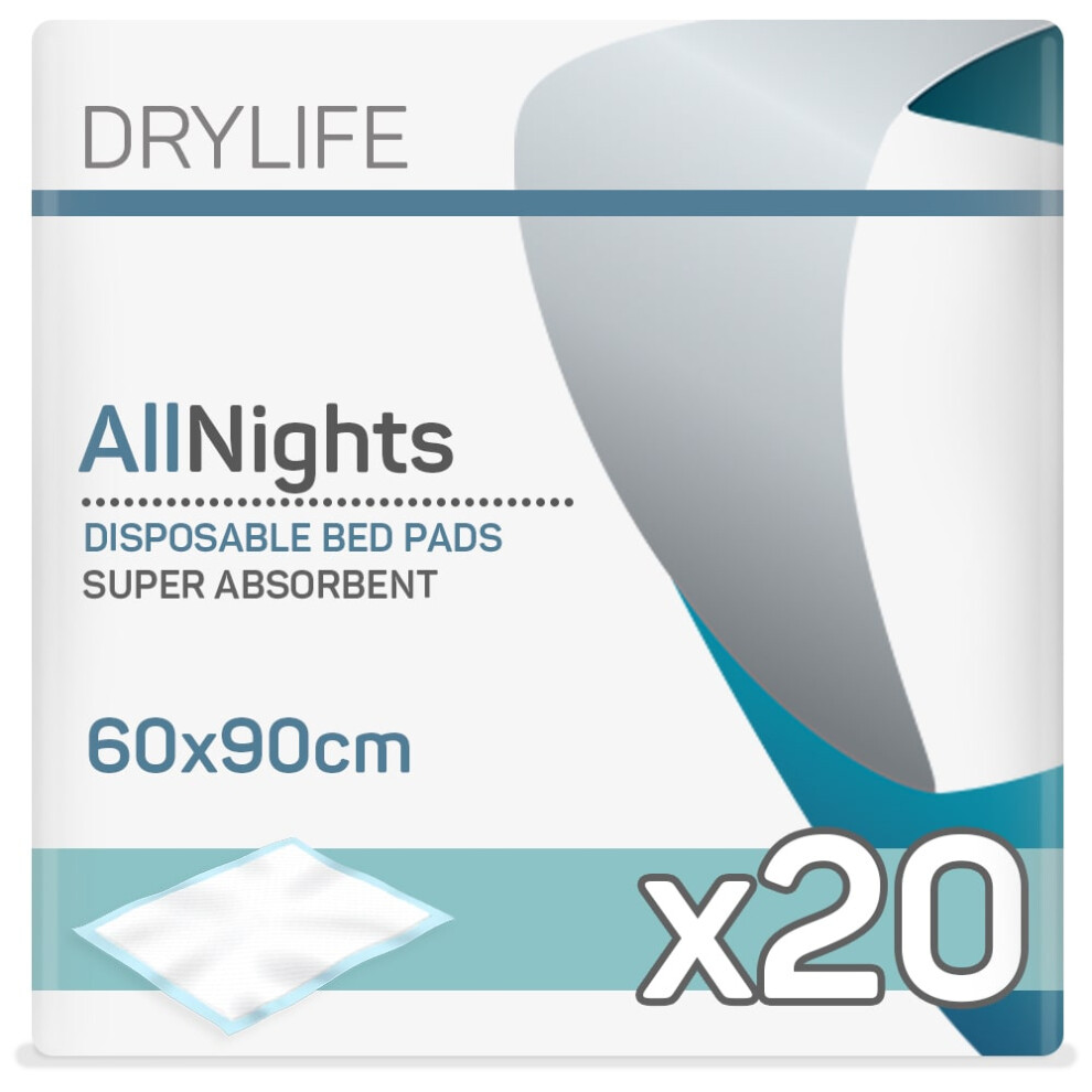 Drylife All Nights Disposable Incontinence Bed Pads - 60cm x 90cm