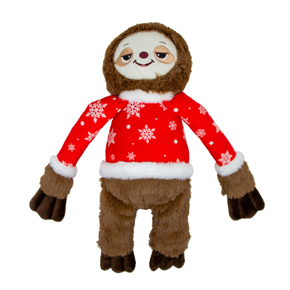 Ancol Simon Sloth Soft Dog Toy Christmas For Cuddling Gentle Play