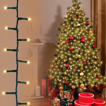 500 LED Christmas Lights 12.5m Warm White Cluster Indoor/Outdoor Timer