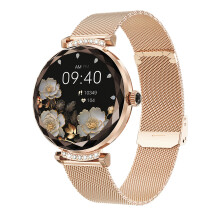 (Gold) Women Smart Watch Bluetooth Call Sports Fitness Tracker Health Monitor Fashion Watches For Android IOS