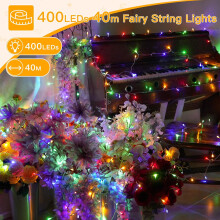 40m 400 LED Multicolor Christmas Fairy Lights Outdoor/Indoor 8 Modes