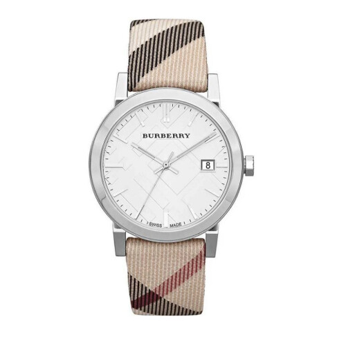 Burberry BURBERRY BU9113 WOMEN'S WATCH MULTICOLOR STRAP SILVER DIAL SILVER CASE 1