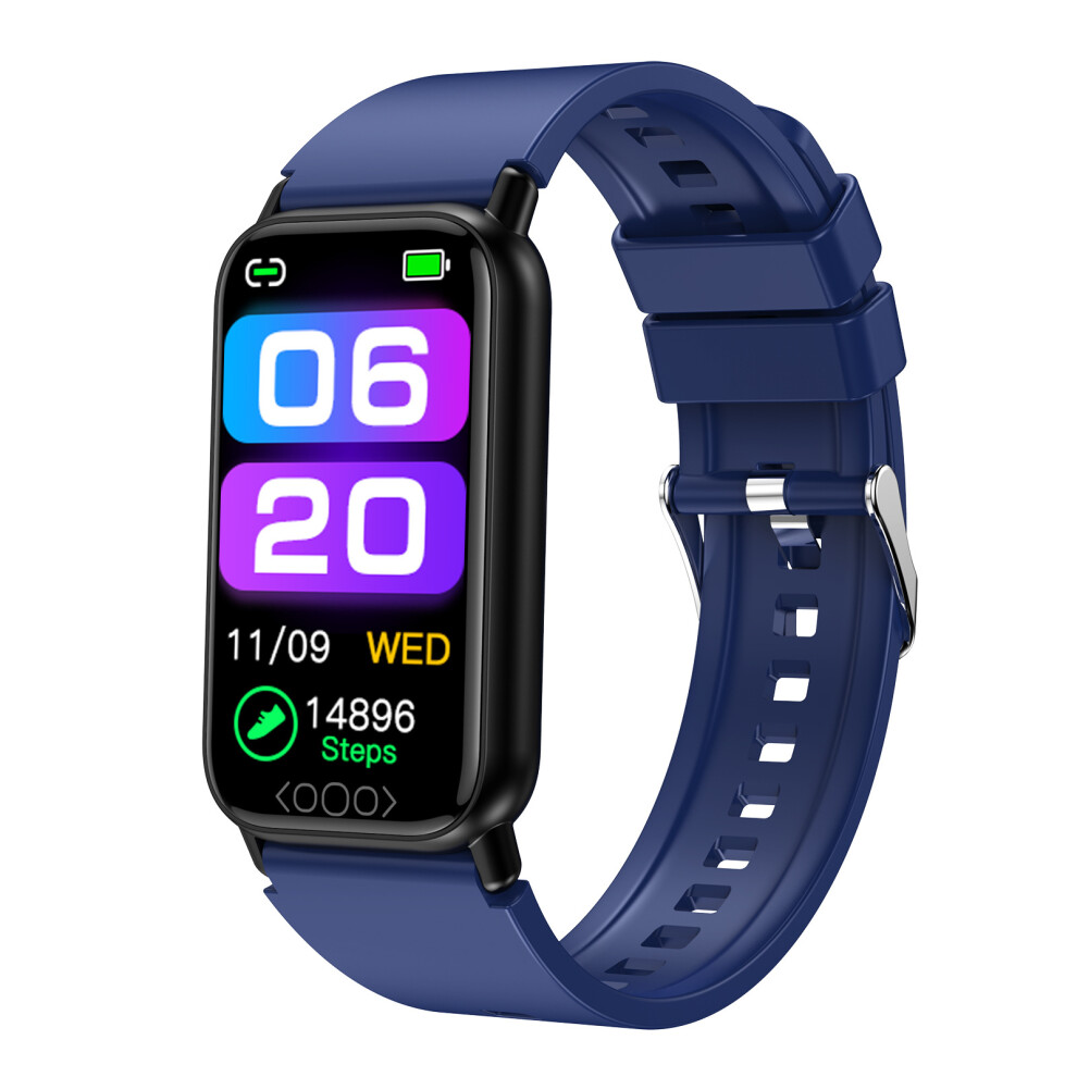 (Blue) Blood Glucose Monitor Health Smart Watch Men ECG PPG Blood Pressure Measurement IP68 Waterproof Sport Women Smartwatch