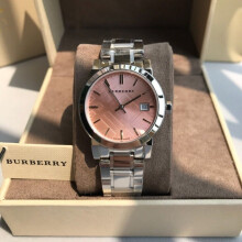 BURBERRY BU9124 WOMEN'S WATCH SILVER BRACELET PINK DIAL SILVER CASE