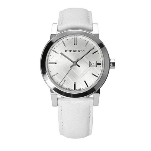 Burberry BURBERRY BU9128 WOMEN'S WATCH WHITE STRAP SILVER DIAL SILVER CASE 1