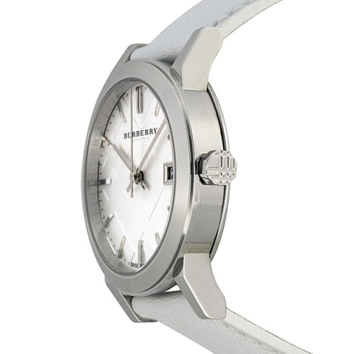 Burberry BURBERRY BU9128 WOMEN'S WATCH WHITE STRAP SILVER DIAL SILVER CASE 2