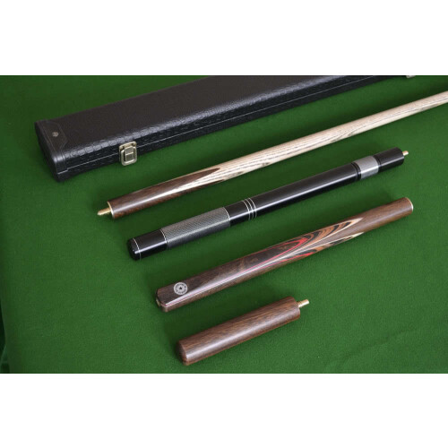 Handmade 3/4 Piece 57" Ash Snooker/Pool Cue Set with Extensions