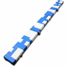 Handmade 1 Piece Wide Snooker Cue Case - Blue/White - (Holds 3 x Cues)