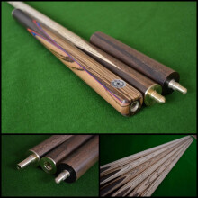 57" Handmade/Hand-Spliced Snooker Cue Rosewood with Blue/Red inlays)