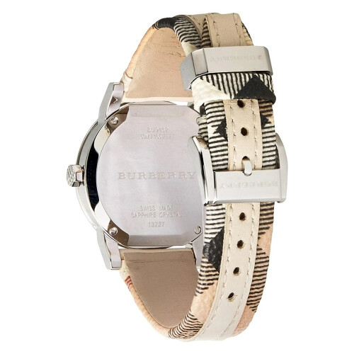 Burberry BURBERRY BU9132 WOMEN'S WATCH BEIGE STRAP SILVER DIAL SILVER CASE 2
