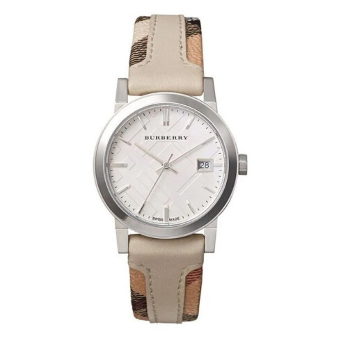 Burberry BURBERRY BU9132 WOMEN'S WATCH BEIGE STRAP SILVER DIAL SILVER CASE 1