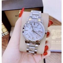 BURBERRY BU9144 WOMEN'S WATCH SILVER BRACELET WHITE DIAL SILVER CASE