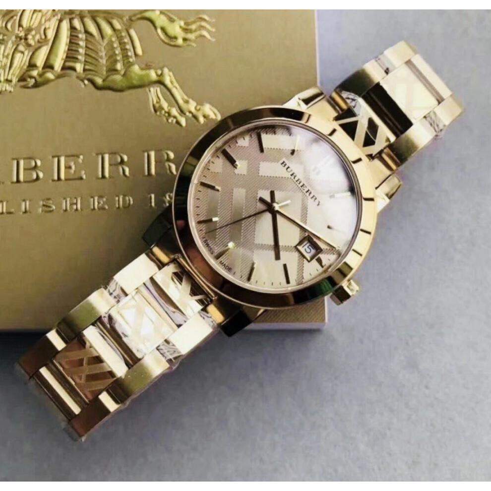 BURBERRY BU9145 WOMEN'S WATCH GOLD BRACELET GOLD DIAL GOLD CASE