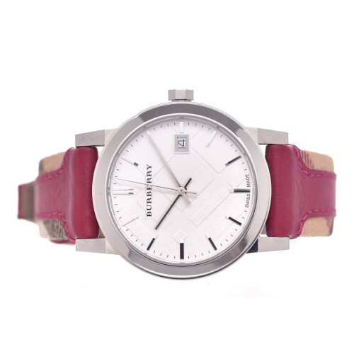 Burberry BURBERRY BU9149 WOMEN'S WATCH RED STRAP SILVER DIAL SILVER CASE 2