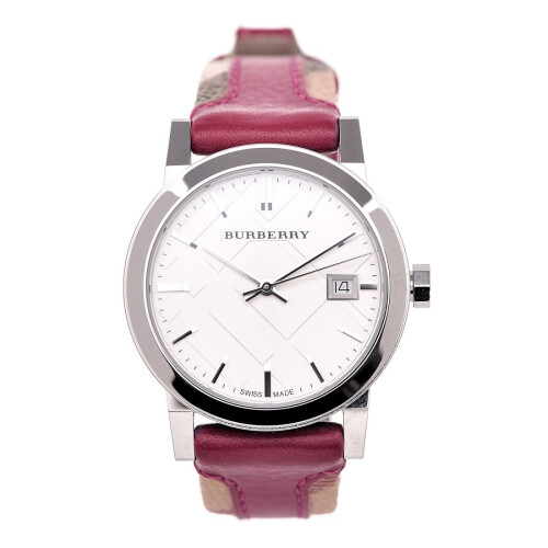Burberry BURBERRY BU9149 WOMEN'S WATCH RED STRAP SILVER DIAL SILVER CASE 1