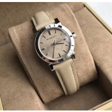 BURBERRY BU9207 WOMEN'S WATCH BEIGE STRAP BEIGE DIAL SILVER CASE
