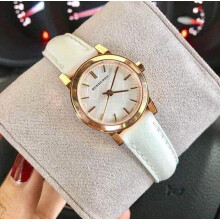 BURBERRY BU9209 WOMEN'S WATCH WHITE STRAP WHITE DIAL ROSE GOLD CASE