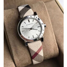 BURBERRY BU9212 WOMENS WATCH MULTICOLOUR STRAP SILVER DIAL SILVER CASE