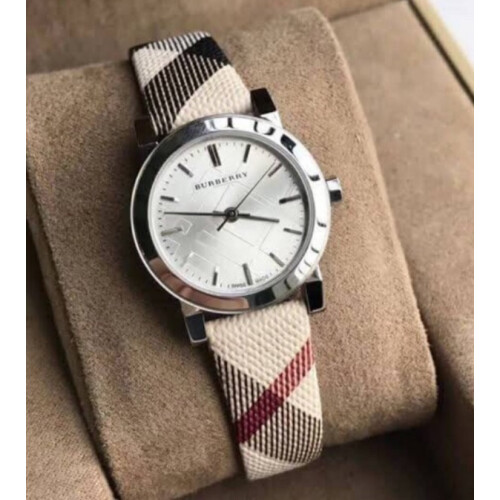 Burberry BURBERRY BU9212 WOMENS WATCH MULTICOLOUR STRAP SILVER DIAL SILVER CASE