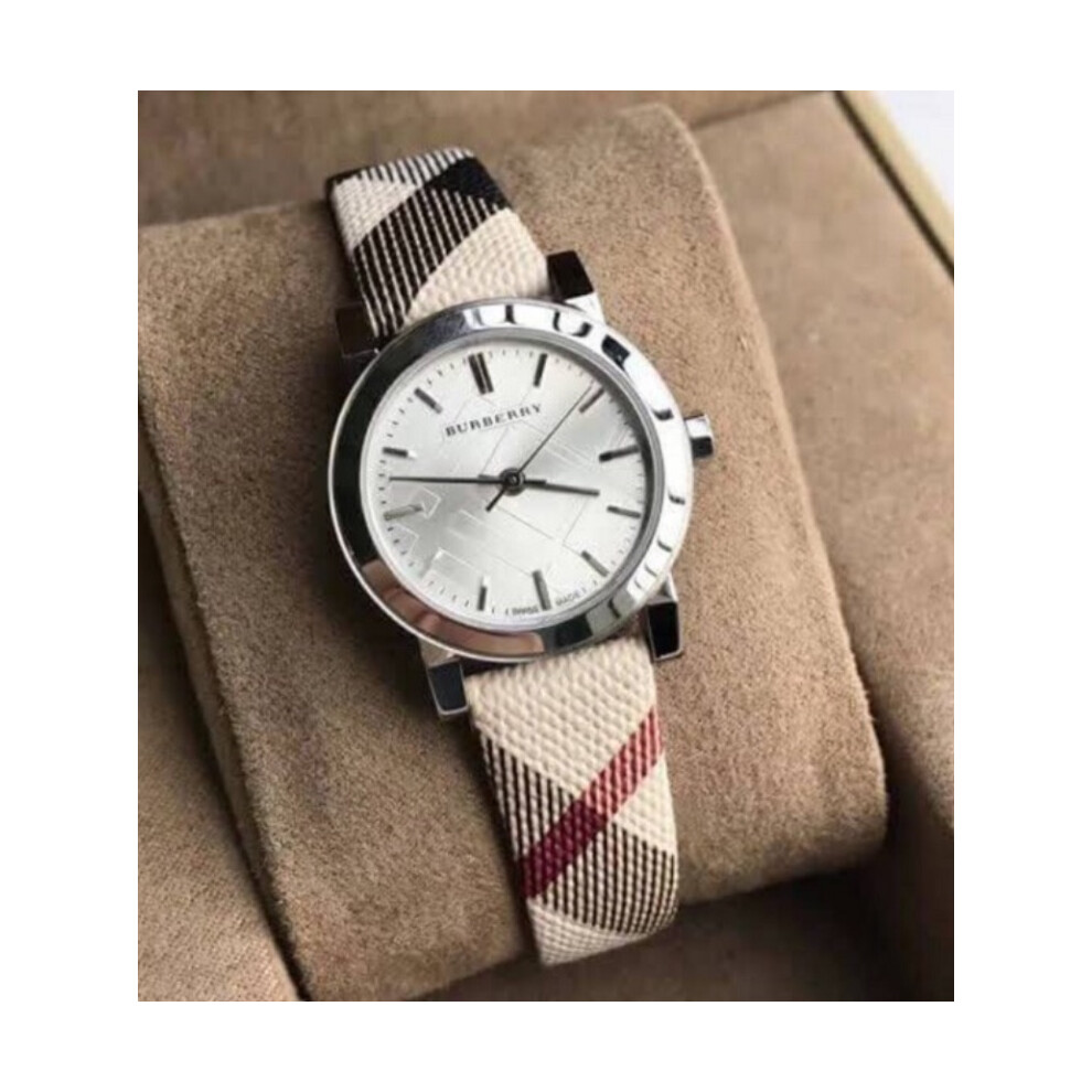 BURBERRY BU9212 WOMENS WATCH MULTICOLOUR STRAP SILVER DIAL SILVER CASE
