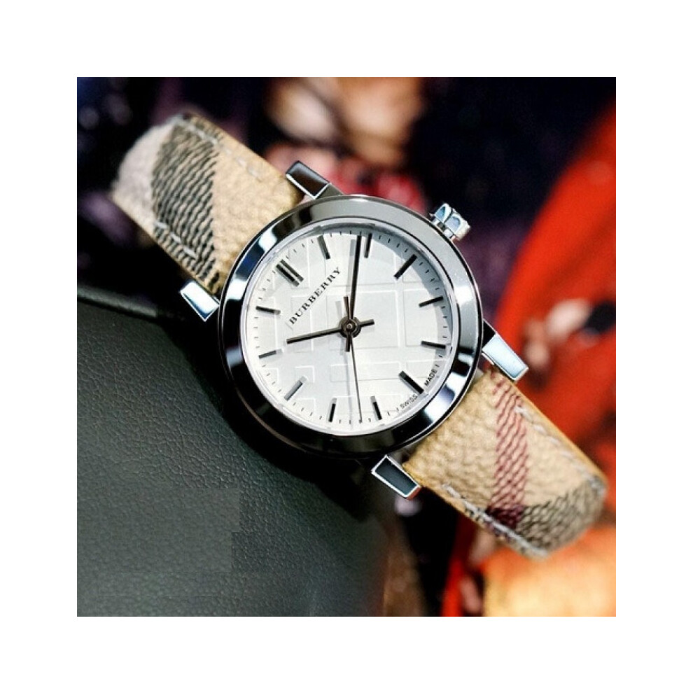 BURBERRY BU9222 WOMENS WATCH MULTICOLOUR STRAP SILVER DIAL SILVER CASE