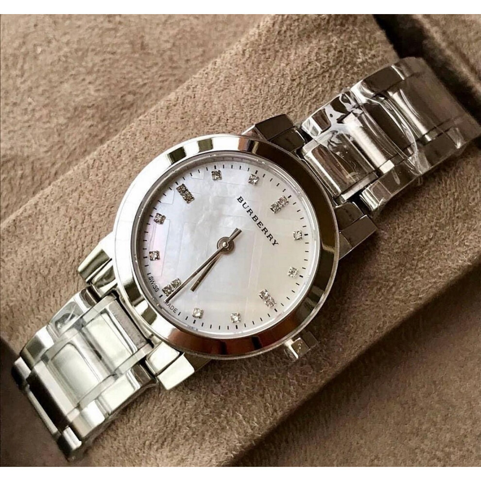 BURBERRY BU9224 WOMEN'S WATCH SILVER BRACELET WHITE DIAL SILVER CASE