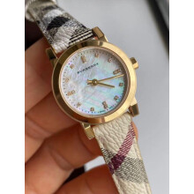 URBERRY BU9226 WOMEN'S WATCH MULTICOLOUR STRAP WHITE DIAL GOLD CASE