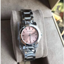 BURBERRY BU9231 WOMEN'S WATCH SILVER BRACELET PINK DIAL SILVER CASE