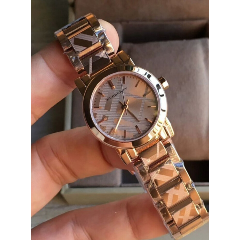 BURBERRY BU9235 WOMEN'S WATCH ROSE GOLD BRACELET ROSE GOLD DIAL