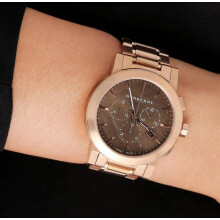 Burberry BU9353 Men's Rose Gold Watch - Stainless Steel Bracelet, Rose Gold Dial, 42mm Case, Chronograph