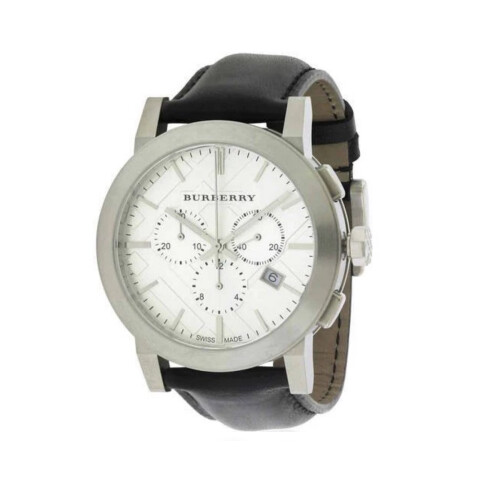Burberry BURBERRY BU9355 MEN'S WATCH BLACK STRAP SILVER DIAL SILVER CASE 1