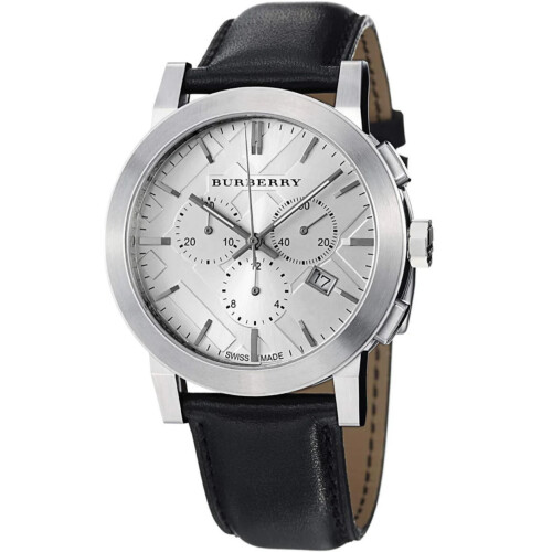 Burberry BURBERRY BU9355 MEN'S WATCH BLACK STRAP SILVER DIAL SILVER CASE 2