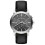 Burberry BURBERRY BU9359 MEN'S WATCH BLACK LEATHER STRAP GREY DIAL SILVER CASE 2