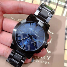 BURBERRY BU9365 MEN'S WATCH GREY BRACELET BLUE DIAL GREY CASE
