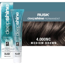 Rusk Deepshine 4.000NC Medium Brown Hair Colour 3.4 oz Deeply Penetrating Micro Pigments, Marine Therapy, 100% Gray Coverage, Shine