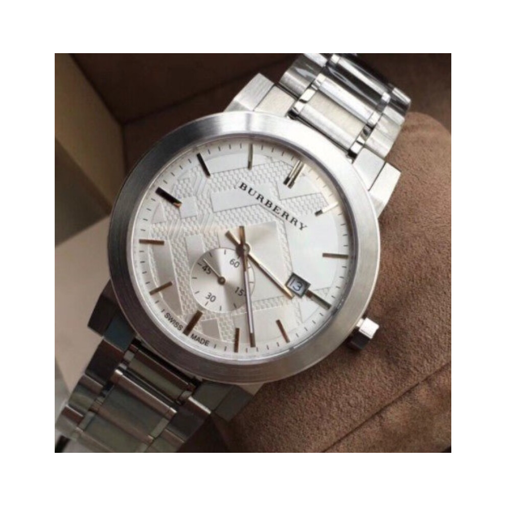 BURBERRY BU9900 MENS WATCH SILVER BRACELET SILVER DIAL SILVER CASE