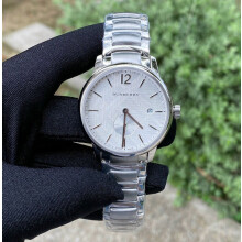 BURBERRY BU10004 MENS WATCH SILVER BRACELET SILVER DIAL SILVER CASE