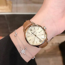 BURBERRY BU10101 WOMENS WATCH BROWN LEATHER STRAP GOLD DIAL GOLD CASE