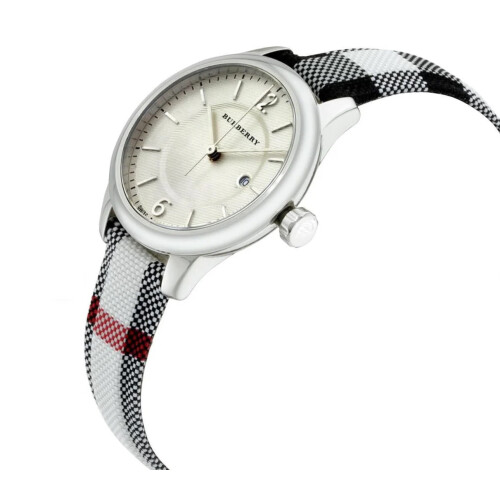 Burberry BURBERRY BU10103 WOMENS WATCH MULTICOLOUR STRAP WHITE DIAL SILVER CASE 2