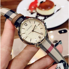 BURBERRY BU10104 WOMENS WATCH MULTICOLOUR STRAP GOLD DIAL GOLD CASE