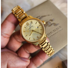 BURBERRY BU10109 WOMENS WATCH GOLD BRACELET GOLD DIAL GOLD CASE