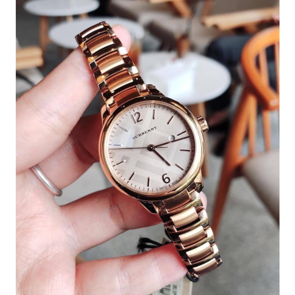 BURBERRY BU10116 WOMENS WATCH GOLD BRACELET GOLD DIAL GOLD CASE