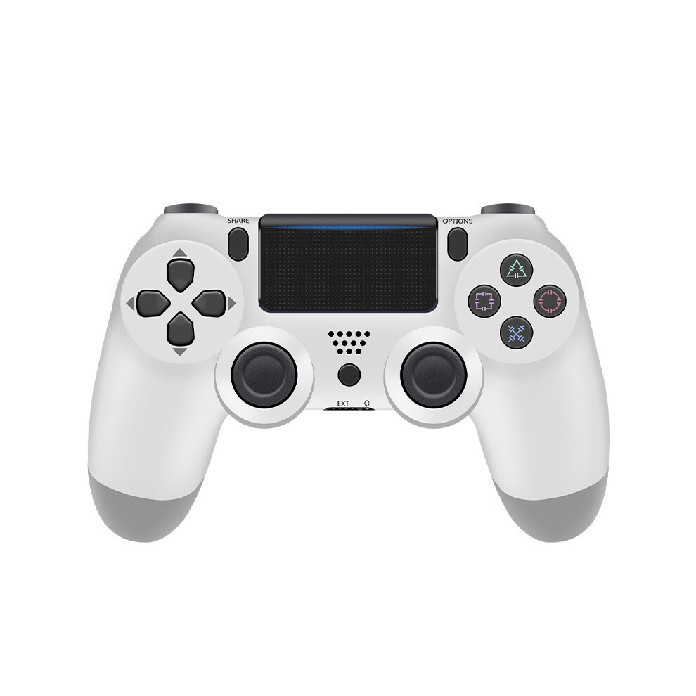 (White) PS4 Controller Wireless,Dual Vibration/6-Axis Motion Control/Multi Touch Pad/Audio Jack/Share Button, PS4 Controller Compatible with PS4/Slim/