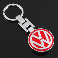 (red) Double Sided H-Buckle The Masses Car Logo Emblem Metal Keychain Car Keychain