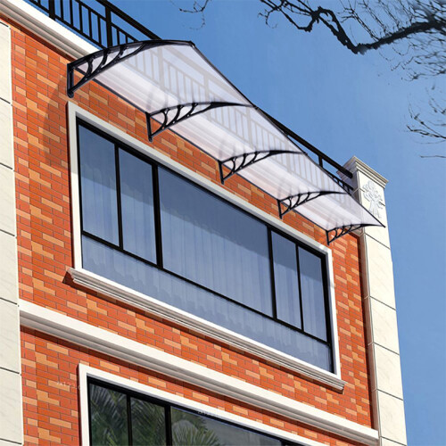 L270*W100*H28 Window Door Awning Canopy with Brackets