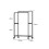 Living And Home Double Rod Metal Clothes Rack on Wheels, 115cm 5